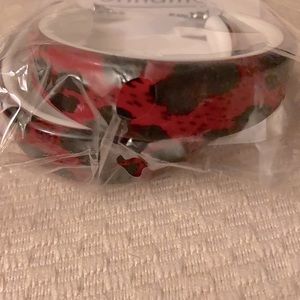 New Oriflame Red&black leopard print earrings